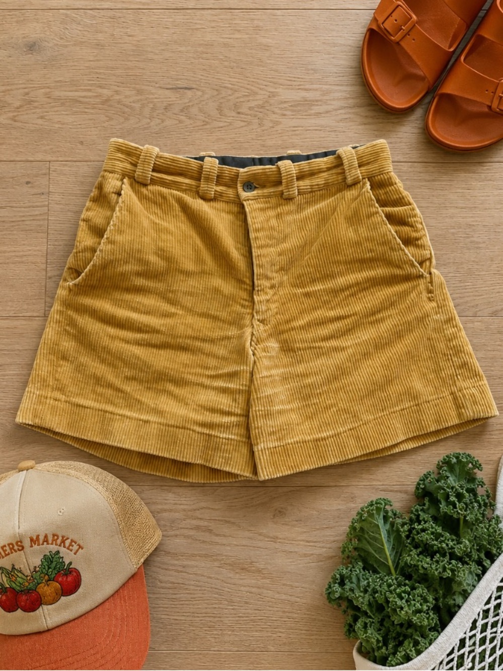 70s Vintage Patagonia High-Rise Stand Up Corduroy Short Granola Outdoor Style S